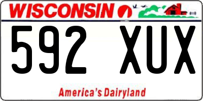 WI license plate 592XUX