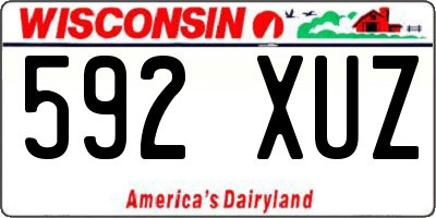 WI license plate 592XUZ