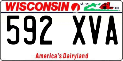 WI license plate 592XVA