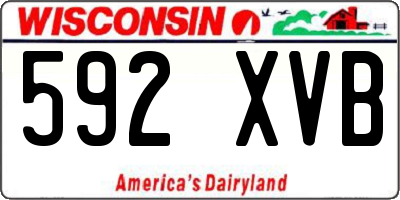 WI license plate 592XVB
