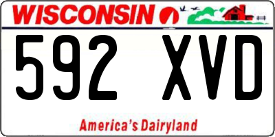 WI license plate 592XVD