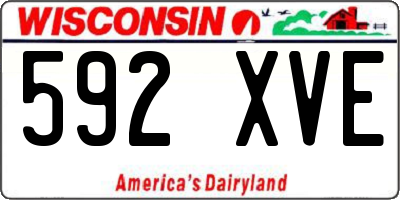 WI license plate 592XVE