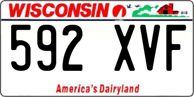 WI license plate 592XVF