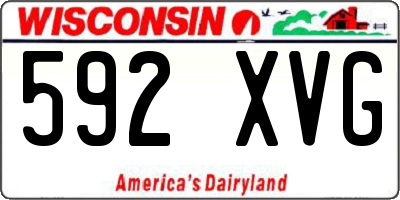 WI license plate 592XVG