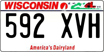 WI license plate 592XVH