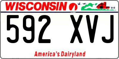 WI license plate 592XVJ