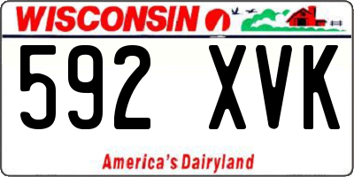 WI license plate 592XVK
