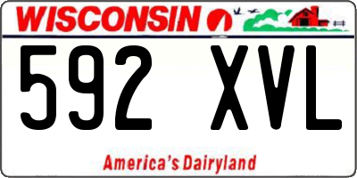 WI license plate 592XVL