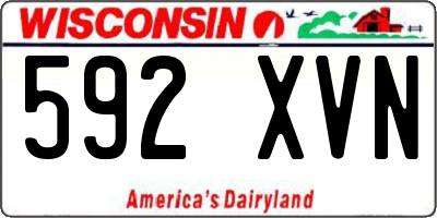 WI license plate 592XVN