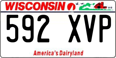 WI license plate 592XVP