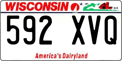 WI license plate 592XVQ