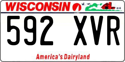 WI license plate 592XVR