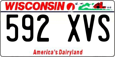 WI license plate 592XVS