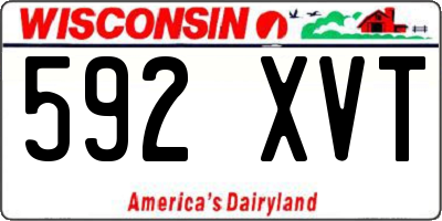 WI license plate 592XVT