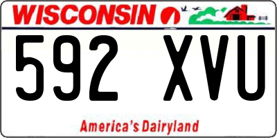 WI license plate 592XVU
