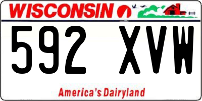 WI license plate 592XVW