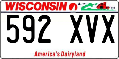 WI license plate 592XVX