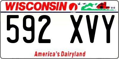 WI license plate 592XVY