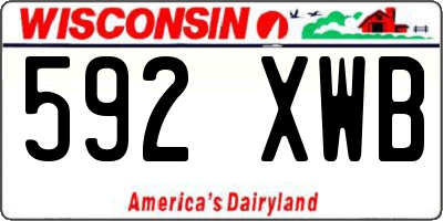 WI license plate 592XWB