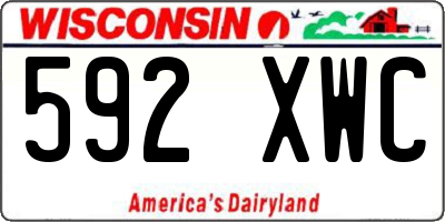 WI license plate 592XWC