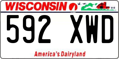 WI license plate 592XWD