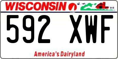 WI license plate 592XWF