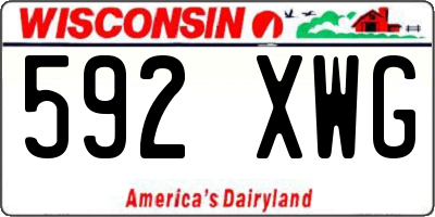 WI license plate 592XWG
