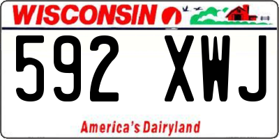 WI license plate 592XWJ