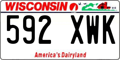 WI license plate 592XWK