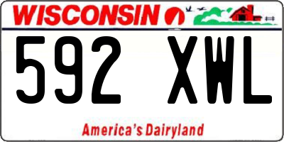 WI license plate 592XWL
