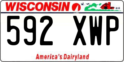WI license plate 592XWP
