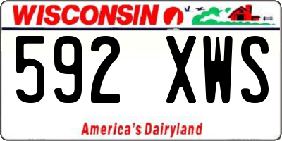 WI license plate 592XWS