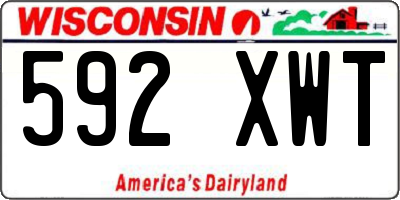 WI license plate 592XWT
