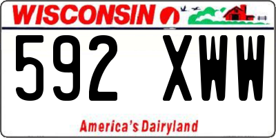 WI license plate 592XWW