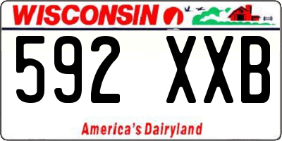 WI license plate 592XXB