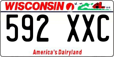 WI license plate 592XXC