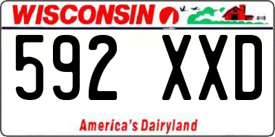 WI license plate 592XXD