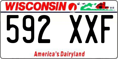 WI license plate 592XXF