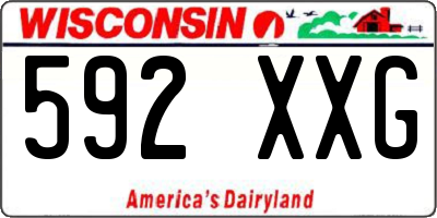 WI license plate 592XXG