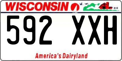 WI license plate 592XXH