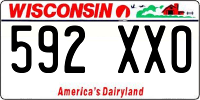 WI license plate 592XXO