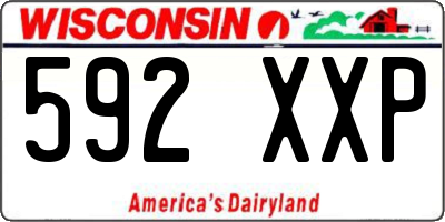 WI license plate 592XXP