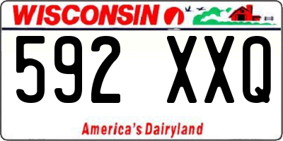 WI license plate 592XXQ