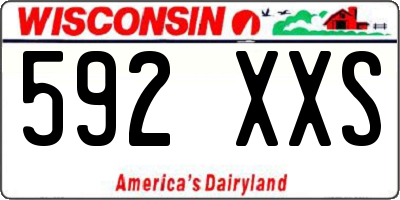 WI license plate 592XXS