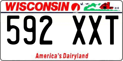 WI license plate 592XXT