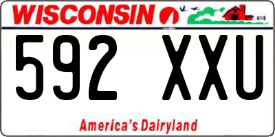 WI license plate 592XXU