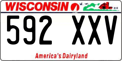WI license plate 592XXV