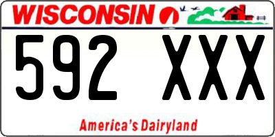 WI license plate 592XXX