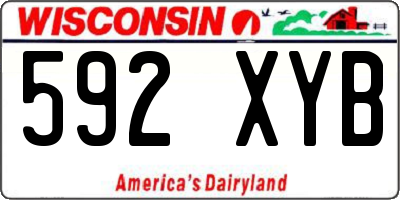 WI license plate 592XYB