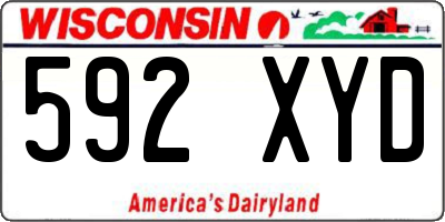 WI license plate 592XYD